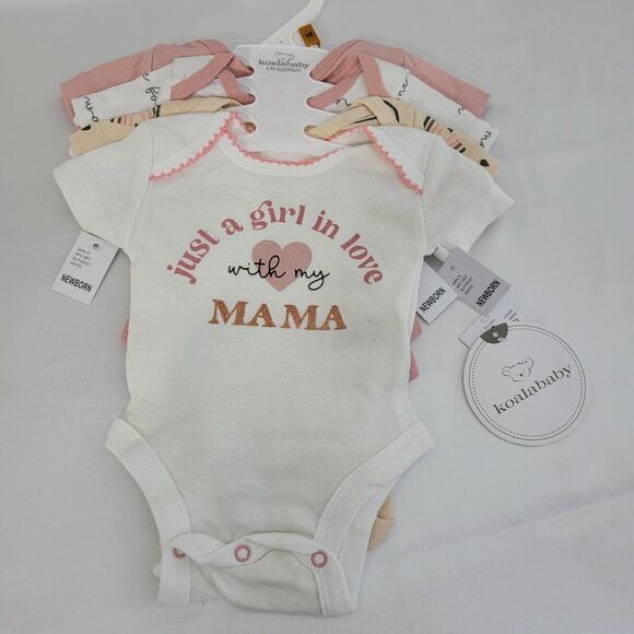 1488 KOALA BABY 4 Pk Bodysuit Set Newborn NWT - Picture 1 of 5